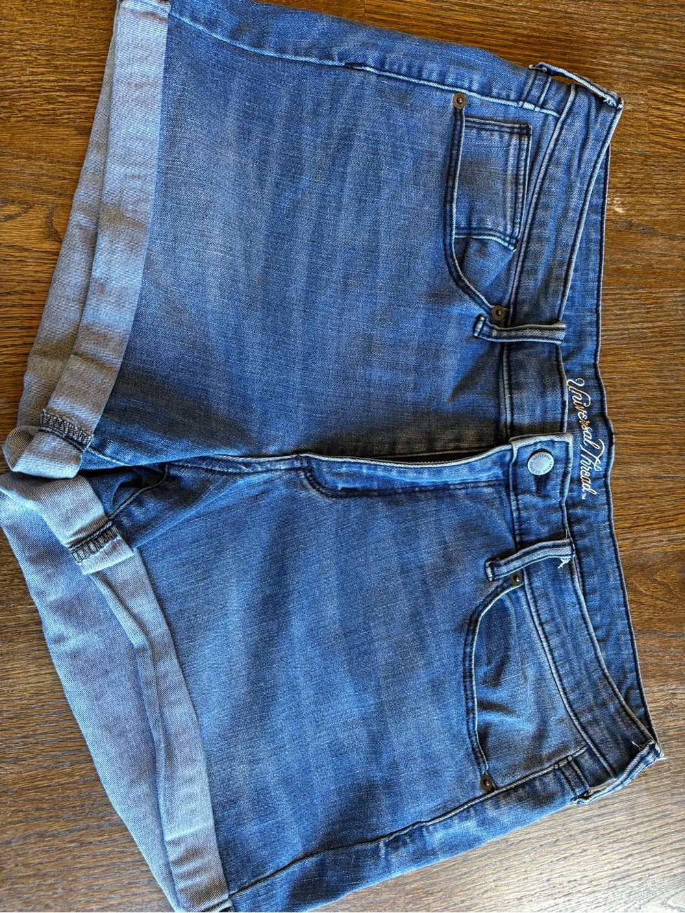 Universal Thread Blue Denim Roll-Cuff Women's Shorts